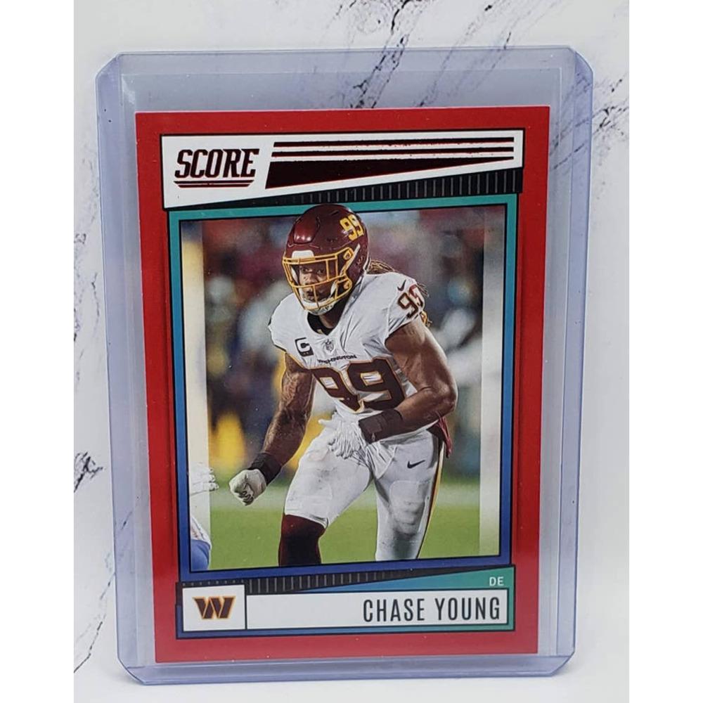 Chase Young 2022 Panini Score Red Parallel #258, 295/499 Washington Commanders